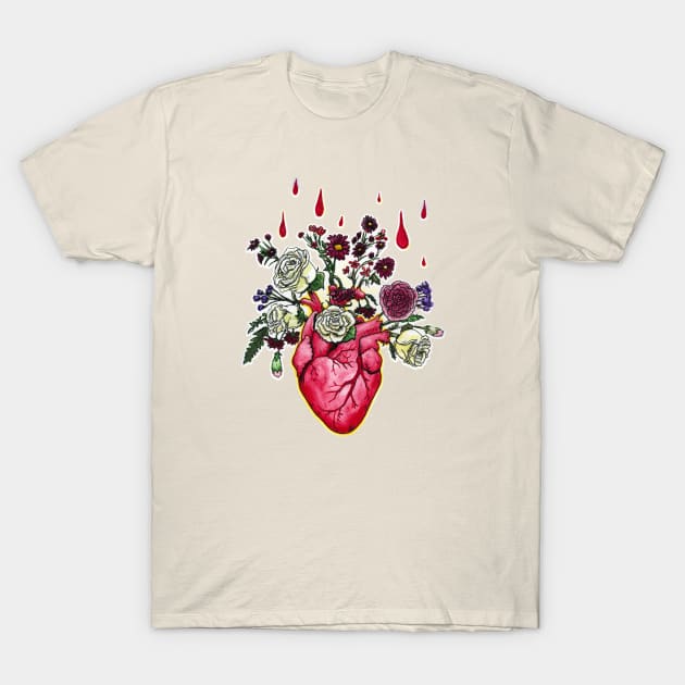 Sacred Heart T-Shirt by redblackberries